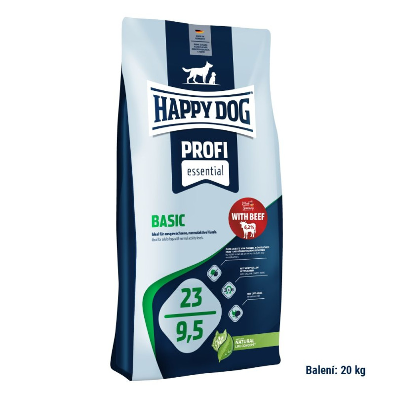 Krmivo Happy Dog Basic pre dospelé psy s bežnou aktivitou